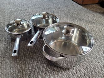 New stainless steel cookware set
