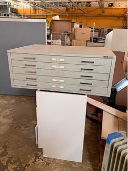 Mayline C-File flat 5 -drawer cabinet.