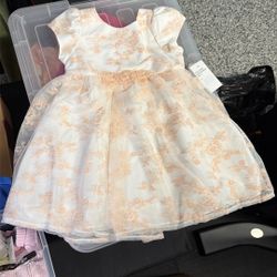 2T Girls White Dress Flower Girl NWT