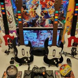 PS2 Guitar Hero Wireless Dongle Wired Gibson 5 Fret Video Game

