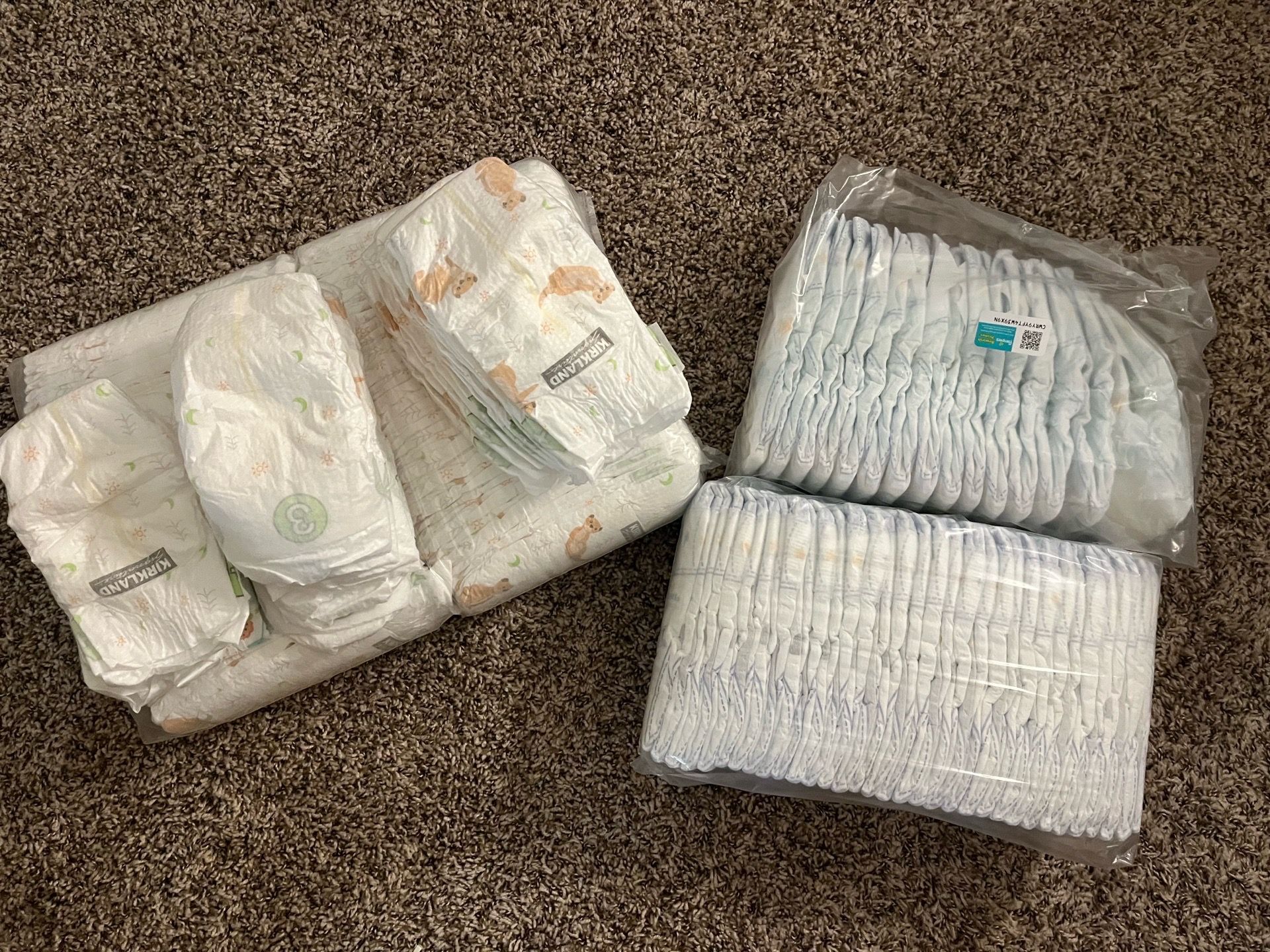 Size 3 Diapers - Regular and Nighttime