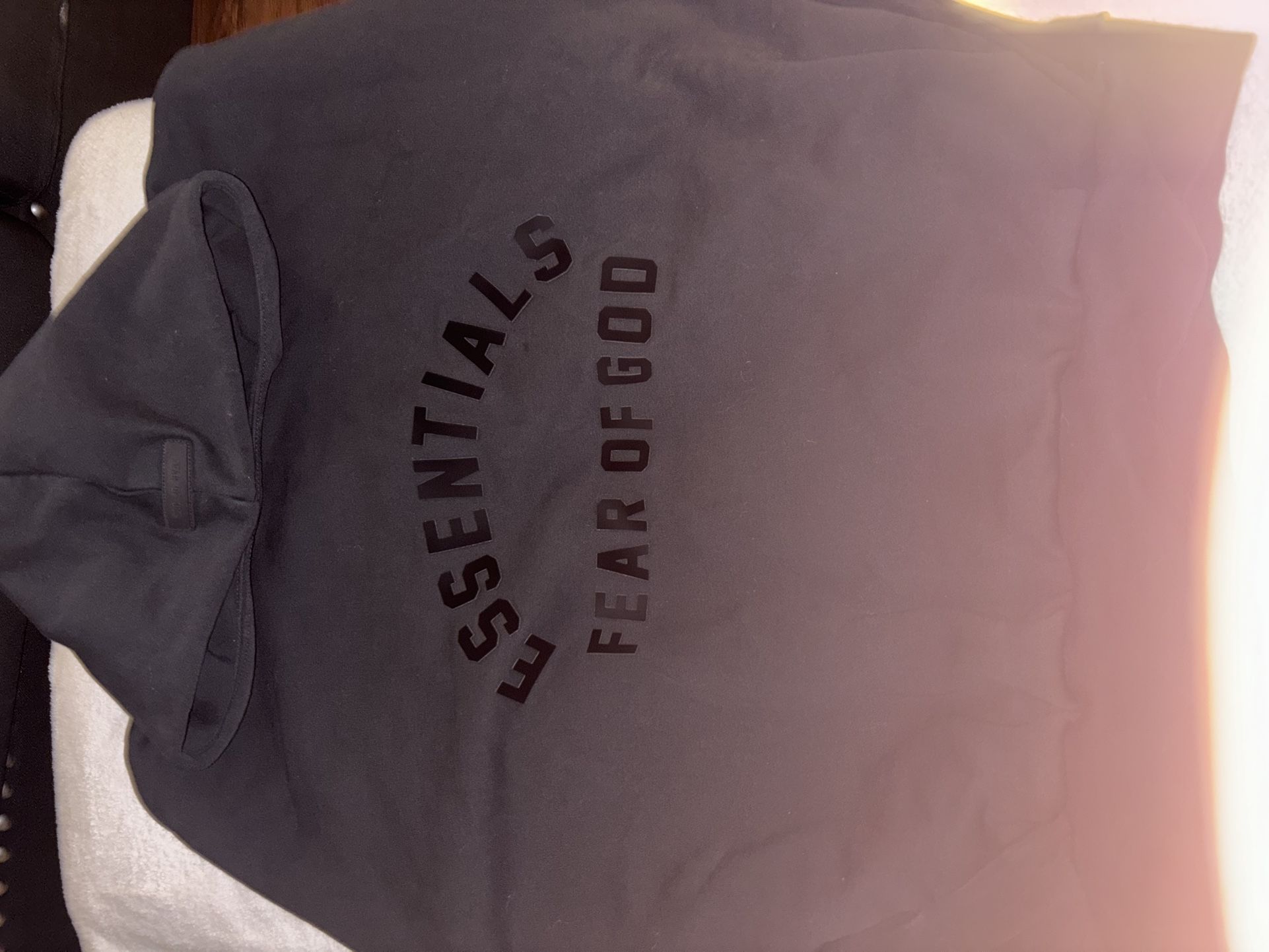 Fear of God ESSENTIALS Hoodie – Black (Used, Great Condition)