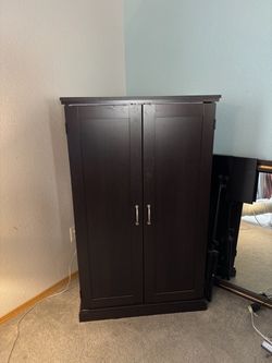 Black/Brown Computer Cabinet
