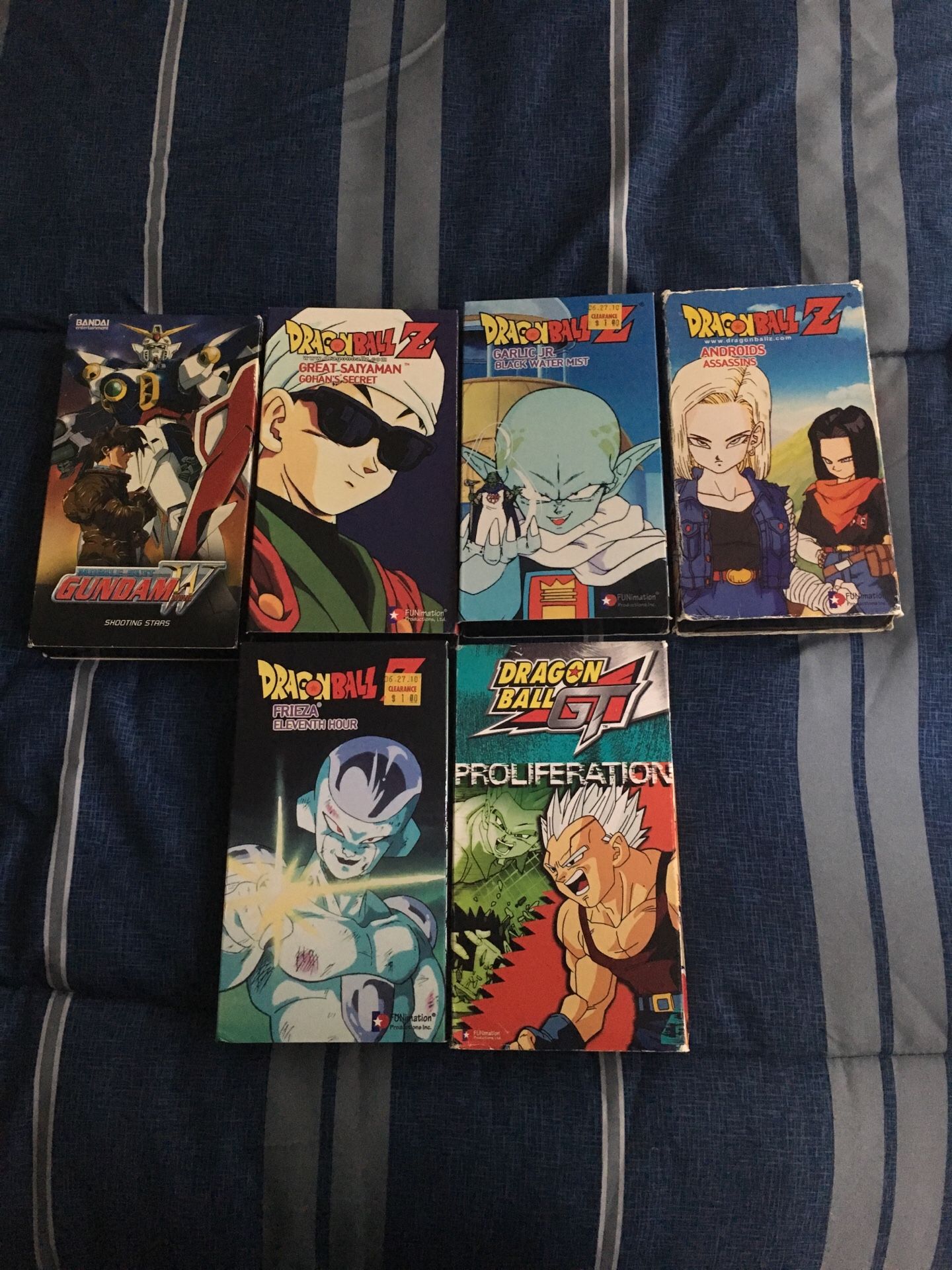 Dragonball Z + Dragonball GT + Gundam Wing VHS Tapes