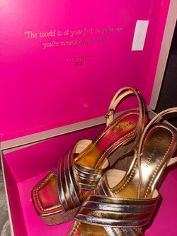Dee Ocleppo Havana Gold/Silver Metallic Platform Sandals