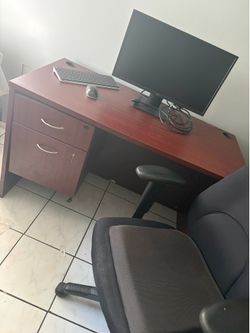 Desk and office chair
