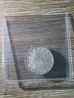 Nickel V weak Liberty 1904 Coin