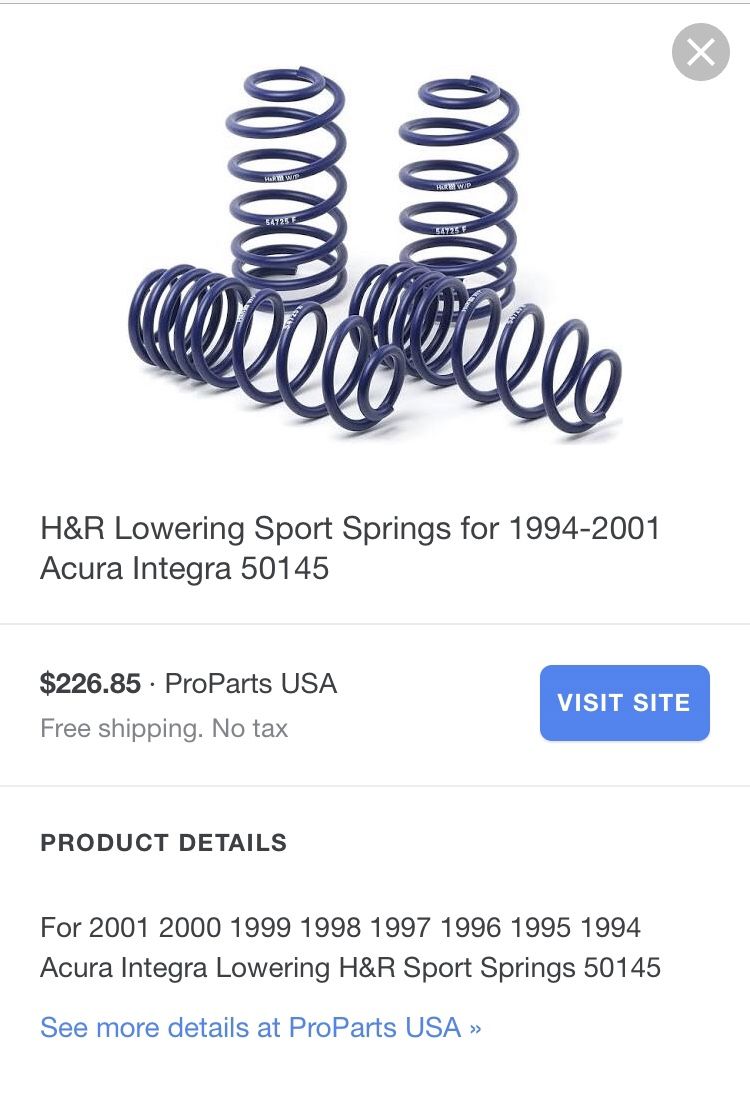 H&R lower springs