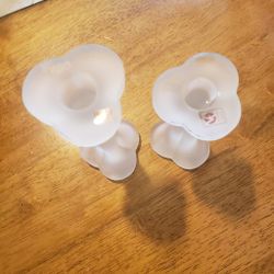 Vintage  Vetreria Etrusca Candle Sticks 