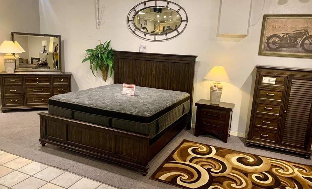 Cardano Bedroom Set Queen or King Bed Dresser Nightstand and Mirror Only 10$ Down Payment