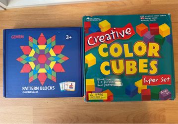 Toddler /kids Learning Resources Creative Color Cubes & pattern block
