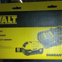 DeWalt battery and charger kit 20Volt 6AH