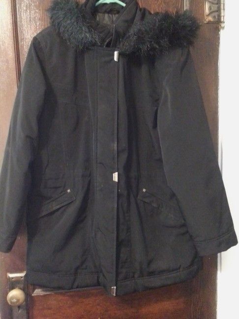 Winter Jacket With Fleece Lined Hood