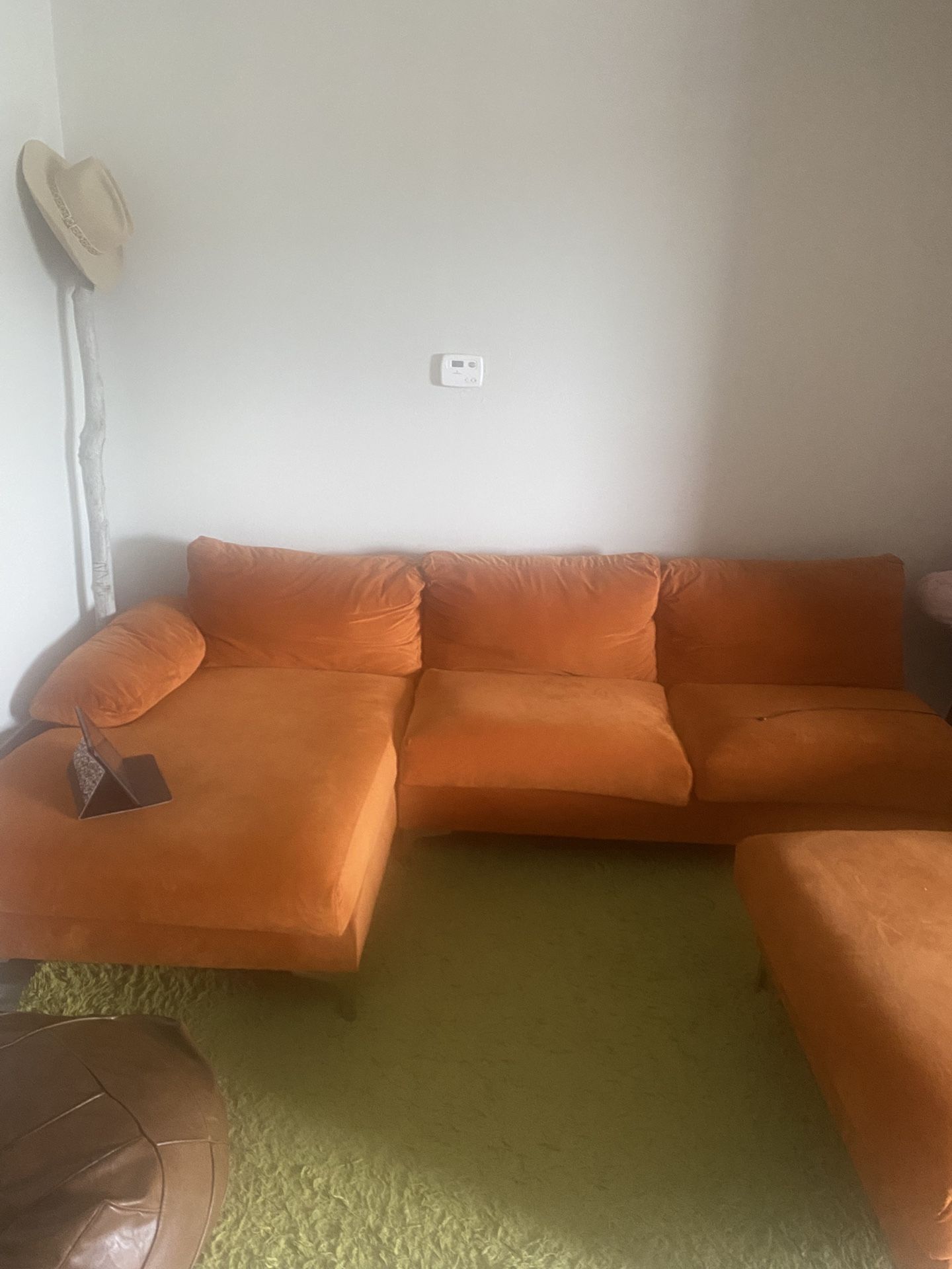 orange sectional