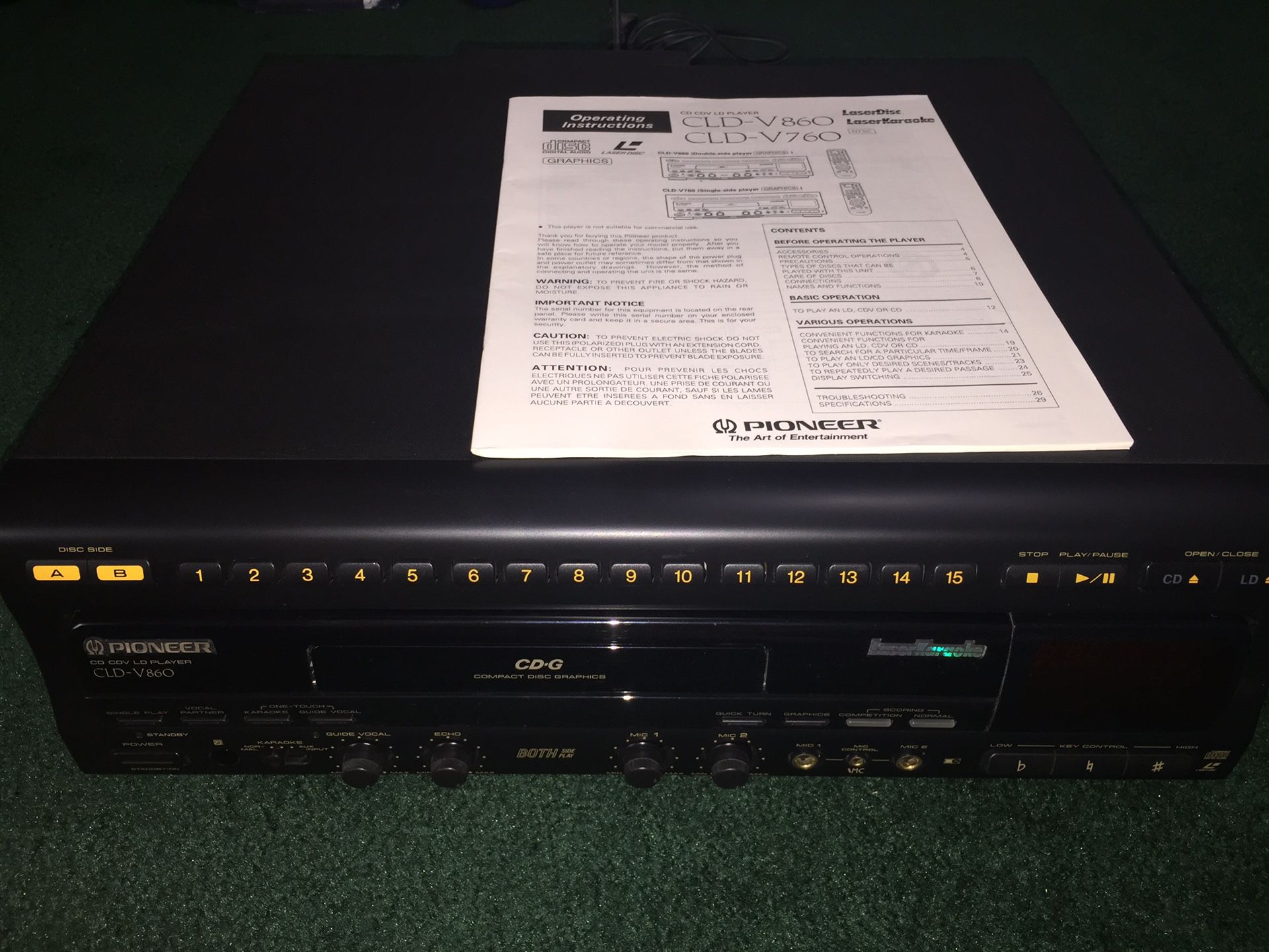 Pioneer CLD-V860 Laser karaoke Disc Player LaserDisc *RARE*