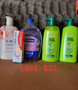 OLAY PEACH & CHERRY BW / GARNIER FRUCTIS BUNDLE $28