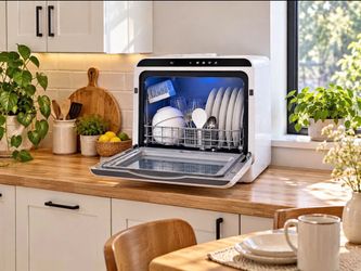 Compact Countertop Dishwasher White