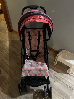 Pink/Gray/Black Stroller with umbrella