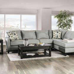 Brand New Light Grey Transitional Style Sectional Sofa