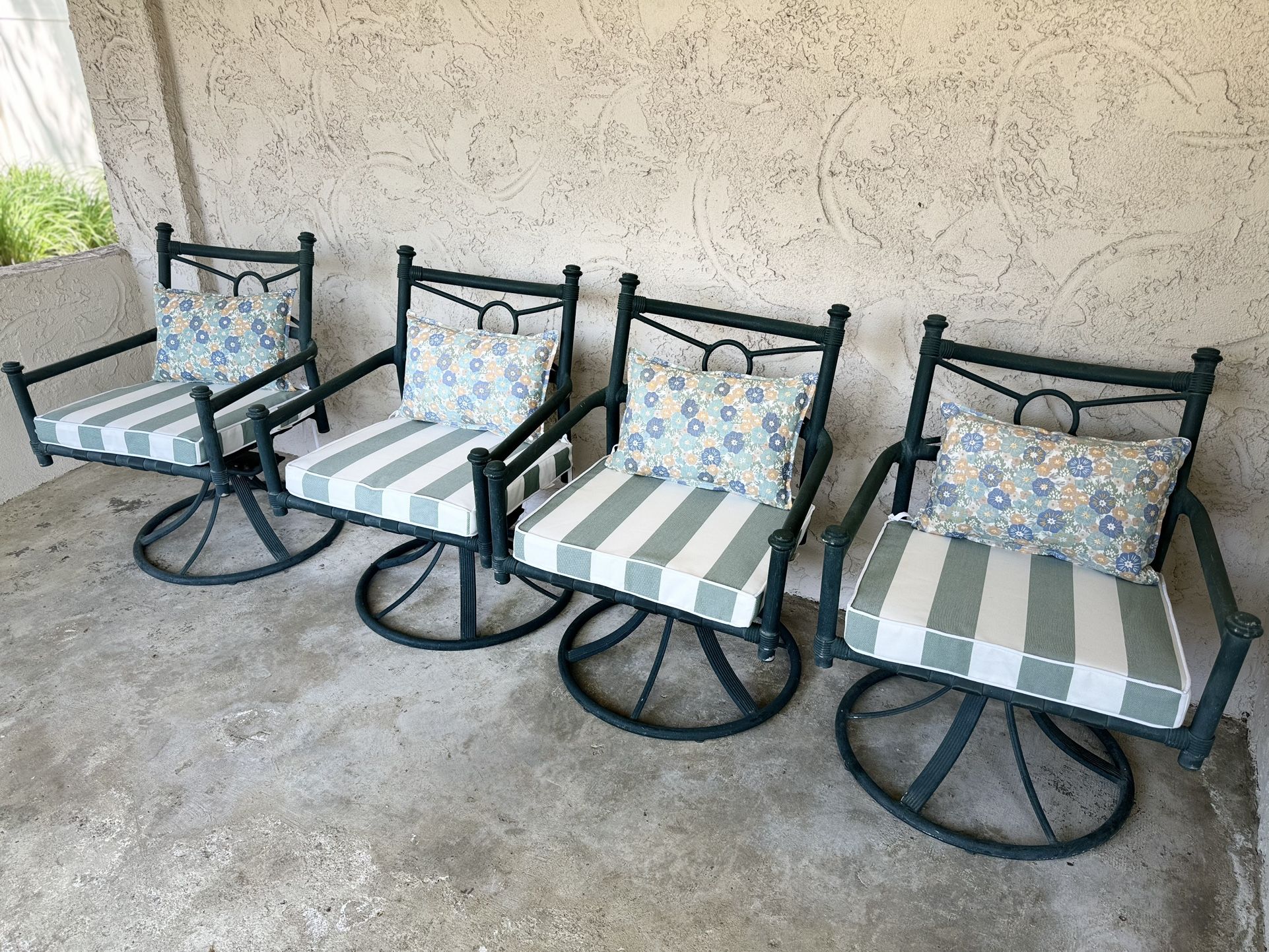 MCM Swivel Rocking Patio Chairs