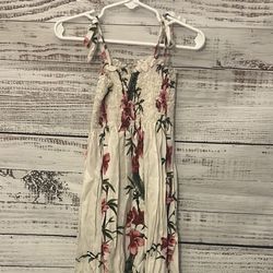 Girls white floral sundress size 6