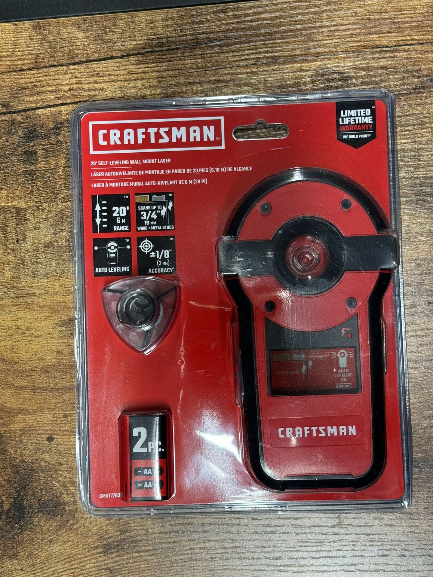 CRAFTSMAN Red 20-ft Self-Leveling Indoor Line Beam Line Generator Laser Level