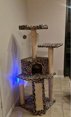 Cheetah cat tree