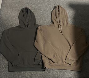 Two Plain Hollister Hoodies Dark Gray and Tan