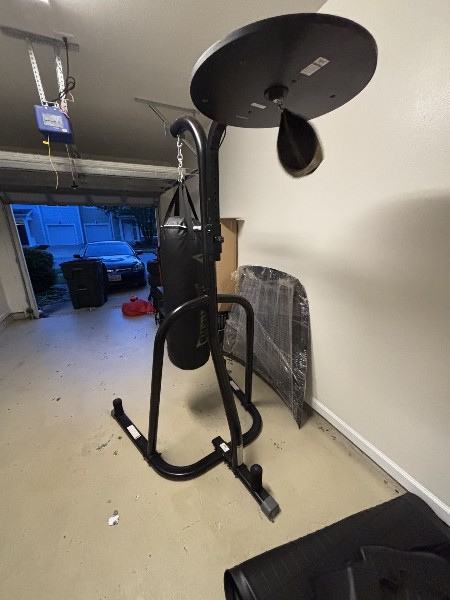 Punching bag with gloves