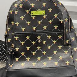 New Mandalorian Baby Yoda Grogu Backpack Black
