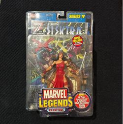 Marvel Legends Elektra with comic book and diorama display