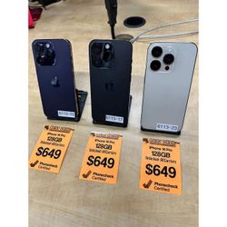 Apple iPhone 14 Pro Unlocked 128GB (Various Colors)