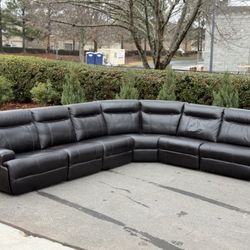Regis Sectional by Havertys – Real Leather