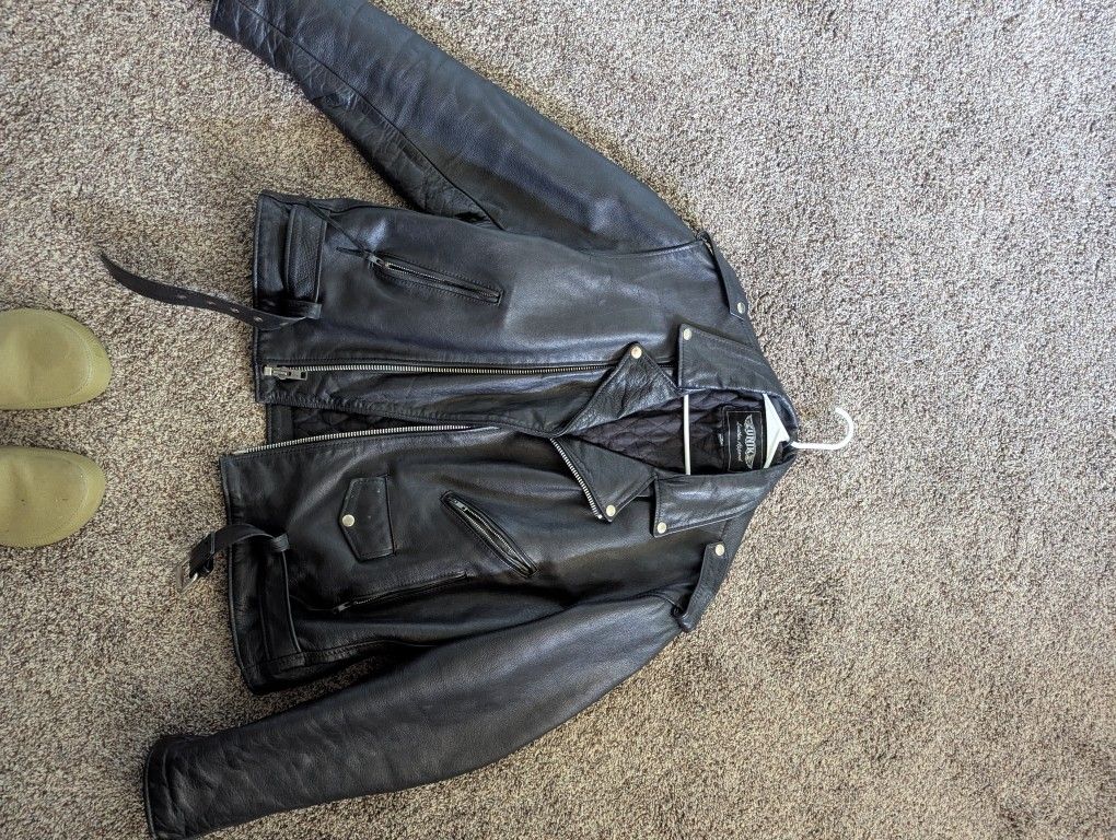 Leather Jacket Men's large
