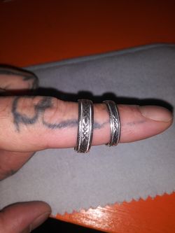 2 sterling silver ring set