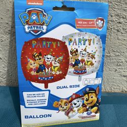 Paw Patrol Birthday Party Helium Balloon 17”