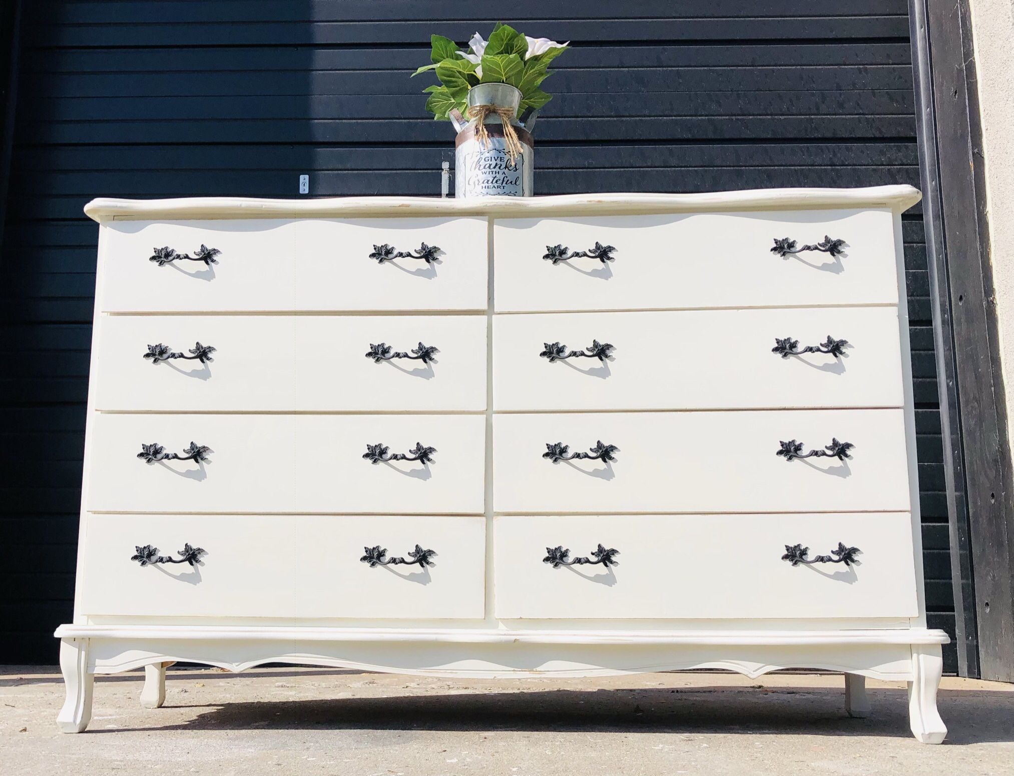 Gorgeous Dresser Distressed Farmhouse French Provincial Solid Wood Hand Painted . 