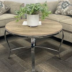 3 Piece Weathered Light Oak Occasional Coffee Table Set 