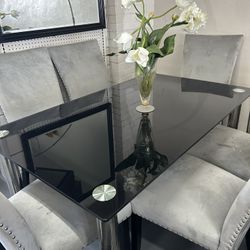 Glass Table Tops Dining Sets 