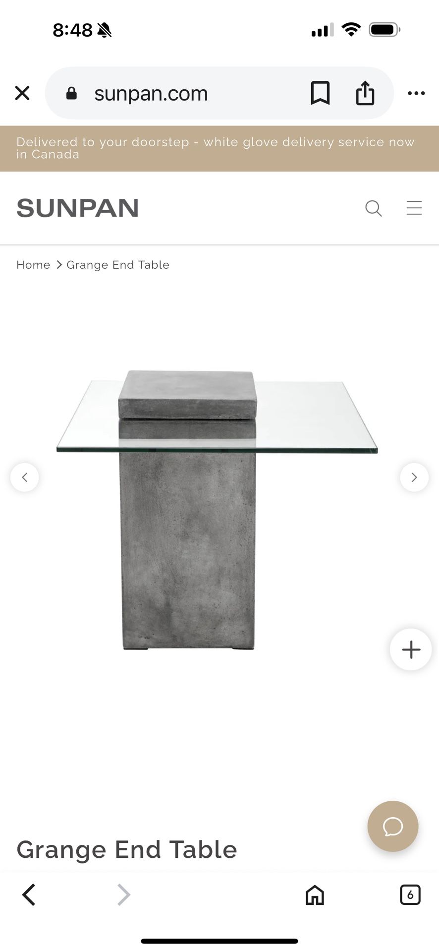 Sunpan Grange End Table