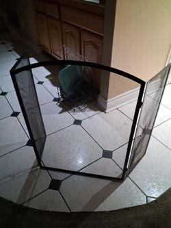 Black fire place gate