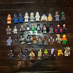 LEGO Minifigure Lot – Star Wars, DC, Indiana Jones, Pirates of the Caribbe, TMNT & More (39 Figures)
