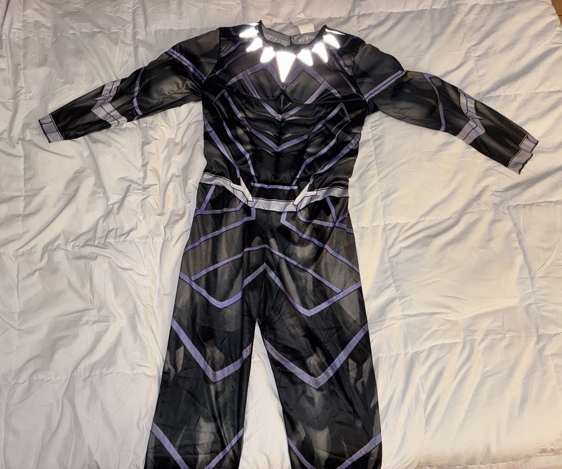 Boys Black Panther Costume Size Large 10/12 