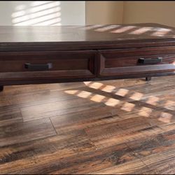 Rustic Charm Dark brown Wooden Table