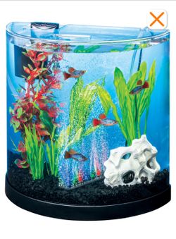 Tetra Half Moon Aquarium Kit, 3-gal