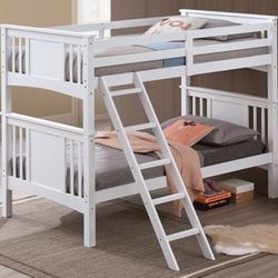 Brand New White Twin Size Bunk Bed 