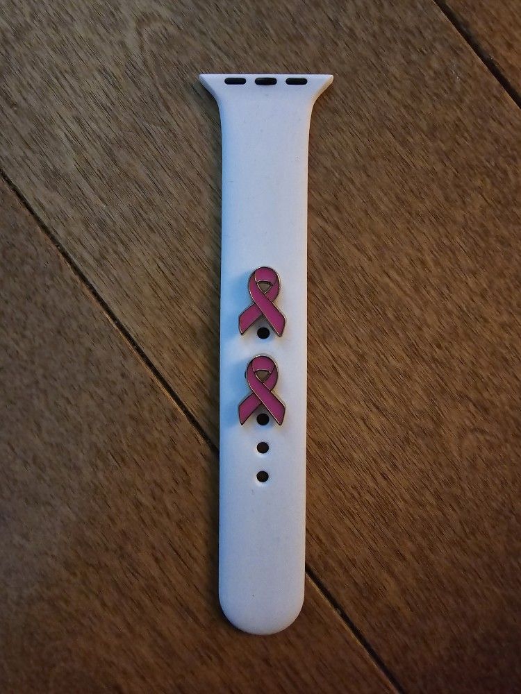 Metal Breast Cancer Awareness Watch Band Charms 