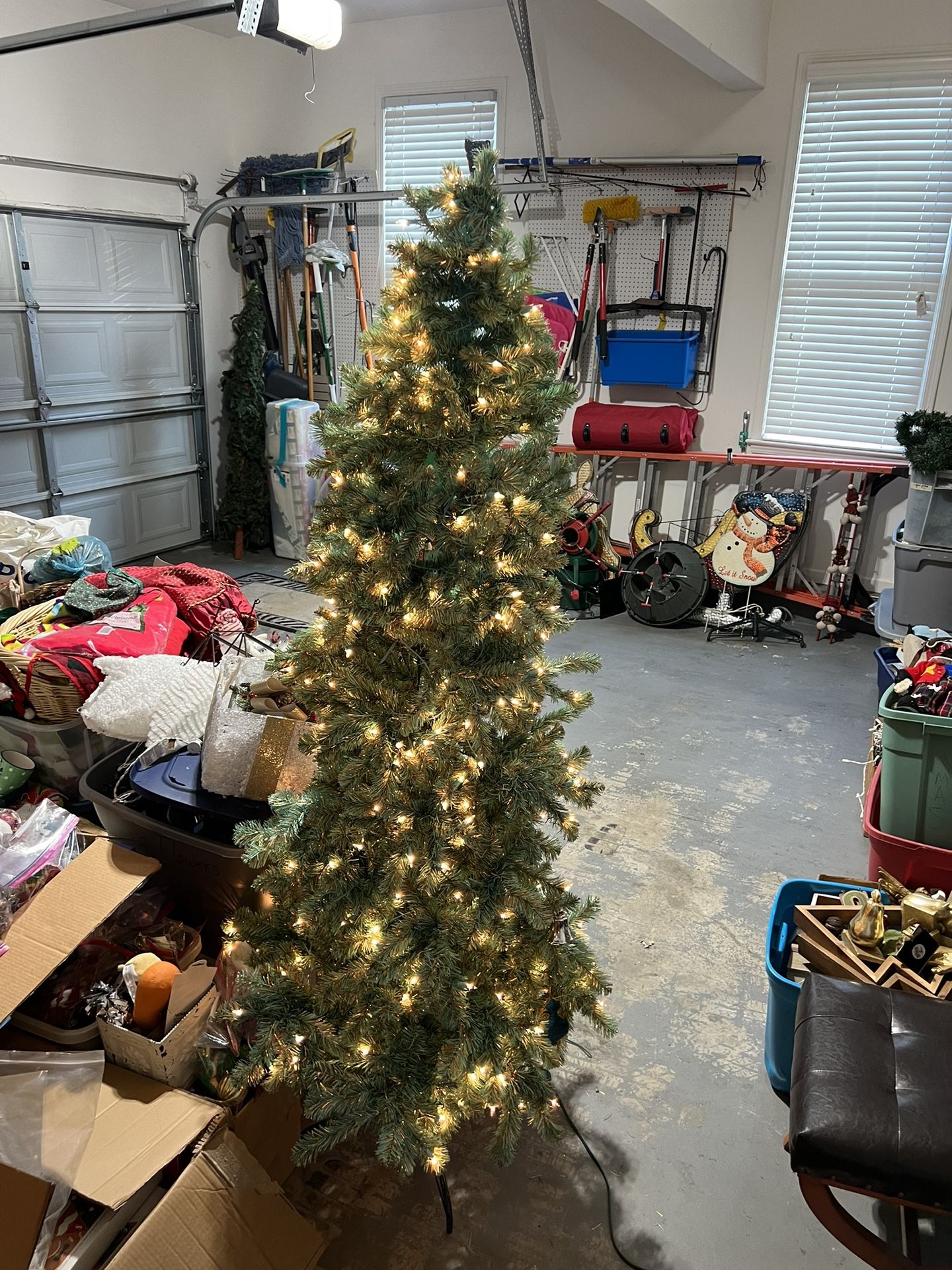 Vintage 7ft Teal And Gold Tensile Christmas Tree