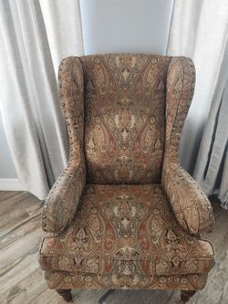 Large wingback chair