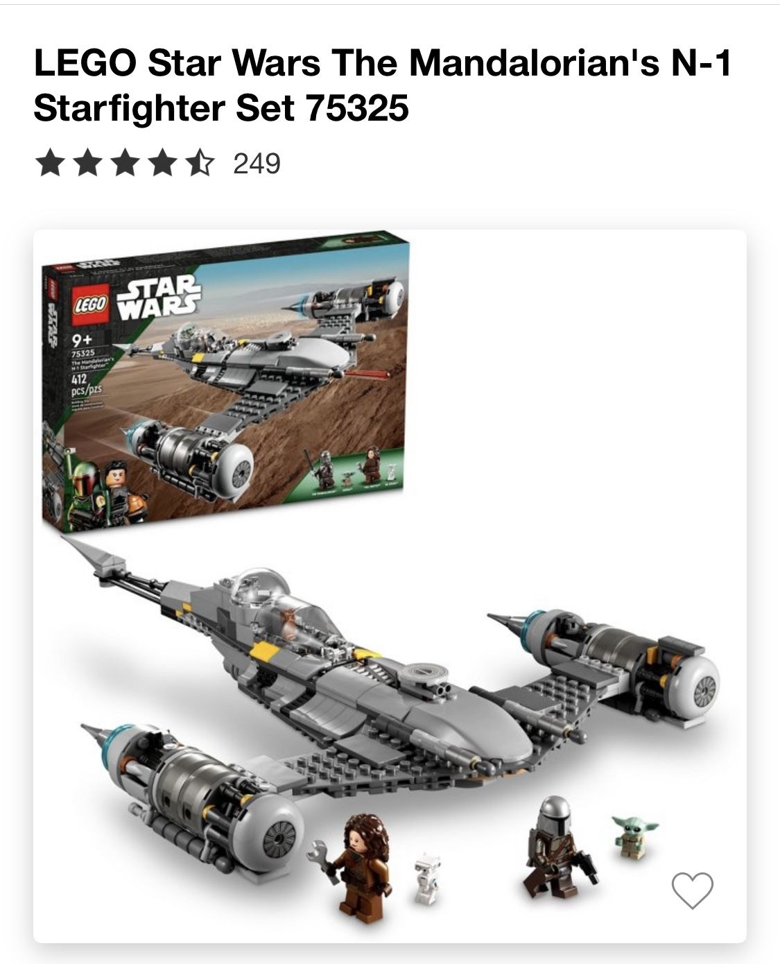 LEGO Star Wars The Mandalorian's N-1 Starfighter Set 75325
